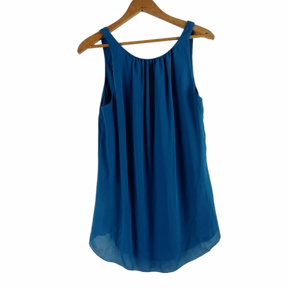 Lauren Helena Teal Drape Tank Blouse Size XS - Picture 2 of 5